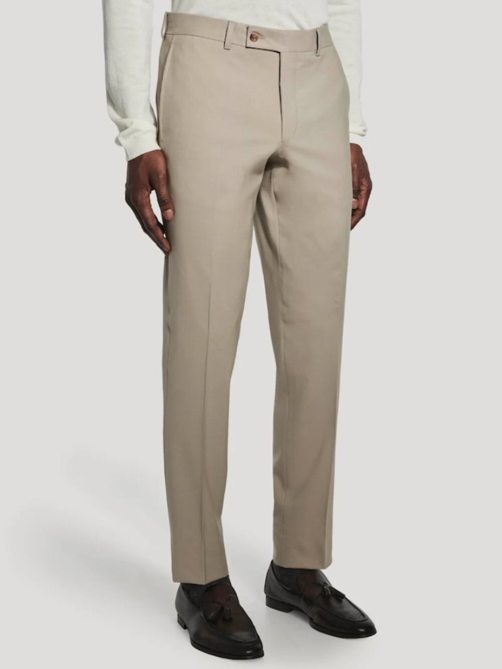 Jack Victor Tan Patrick Solid Wool Stretch Trouser in W33